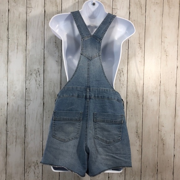 Blue Spice Denim Short Overalls 0 - Picture 2 of 13